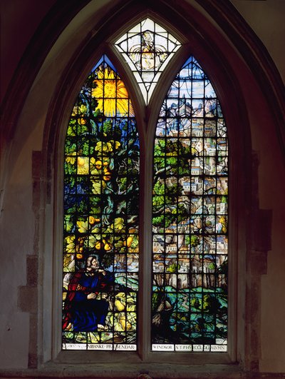 ヨナ測量ニネベ、1631年（ステンドグラス） 作： Abraham van Linge